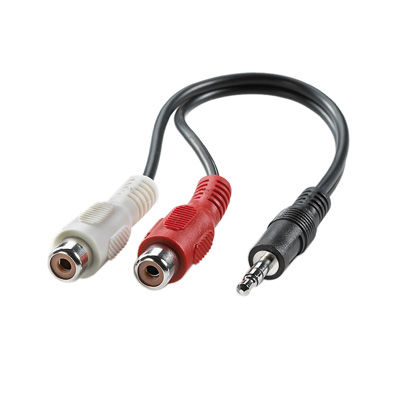 CABLE AUDIO 0,20 M. 3,5 ESTEREO M/ 2XRCA H