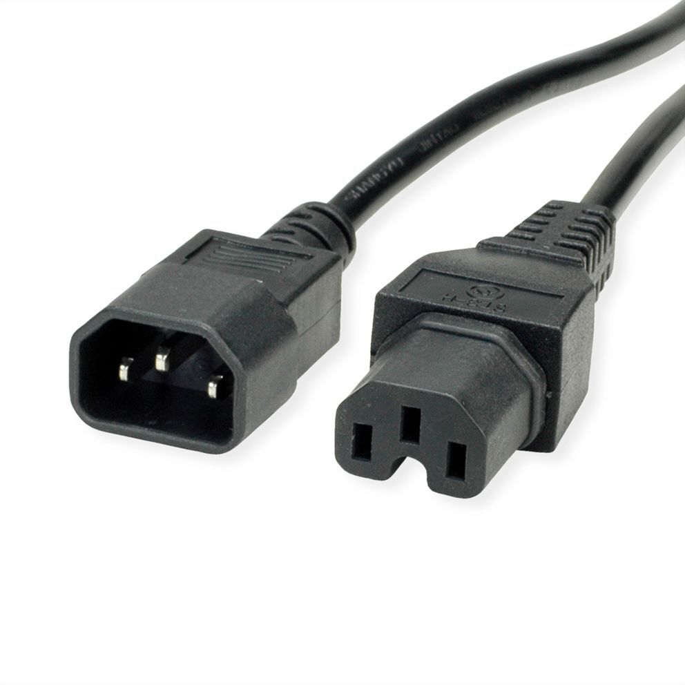 CABLE DE ALIMENTACION EXTERNA C14-C15 NEGRO 0,5 METROS VALUE