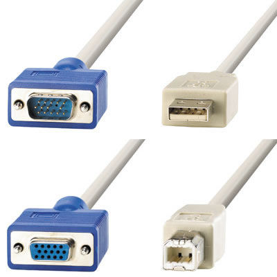 CABLE KVM 3 M. HDB15M-HDB15H USB TIPO A-B