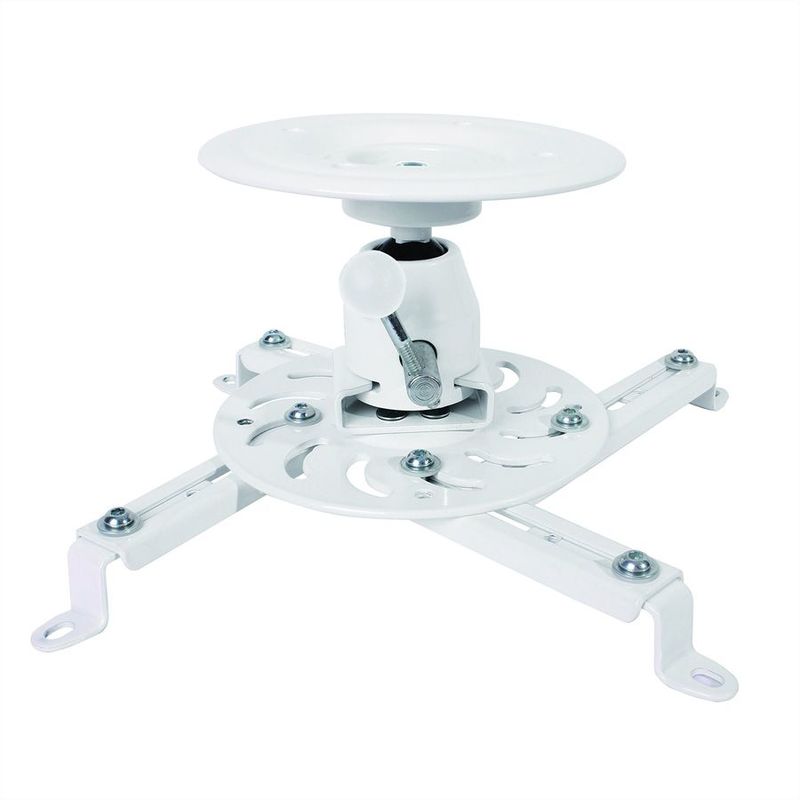 SOPORTE PROYECTOR TECHO DIAMETRO MAXIMO 500 MM 25 KG DISTANCIA TECHO 13,5 CMS  PEQUEÑO BLANCO VALUE