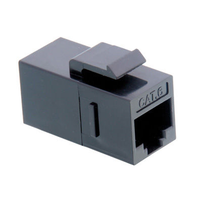 EMPALMADOR RJ45 HEMBRA/RJ45 HEMBRA CAT.6 UTP PARA PATCHPANEL COLOR NEGRO VALUE