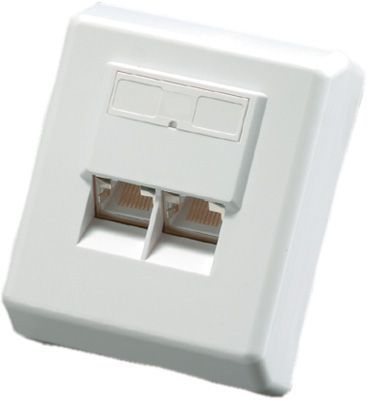 ROSETA SUPERFICIE CAT.6 RJ45X2 STP BLANCO VALUE