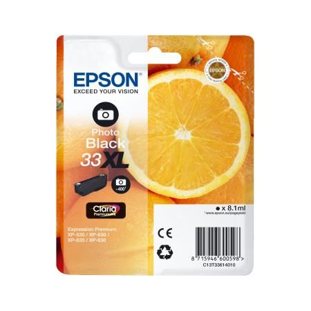 CARTUCHO EPSON XPRESSION HOME XP-530/XP630/XP635/XP830 CARTUCHO NEGRO FOTO 33XL