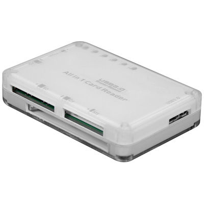 LECTOR TARJETAS DE MEMORIAS EXTERNO USB 3.0 BLANCO VALUE