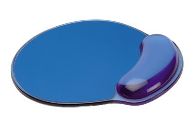 ALFOMBRILLA ERGONOMICA DE GEL AZUL CON APOYAMUÑECAS TRANSPARENTE