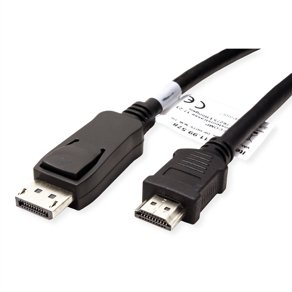 CABLE DISPLAYPORT 3 M DP-HDTV (HDMI) , M/M 1920x1080 60 HZ VALUE