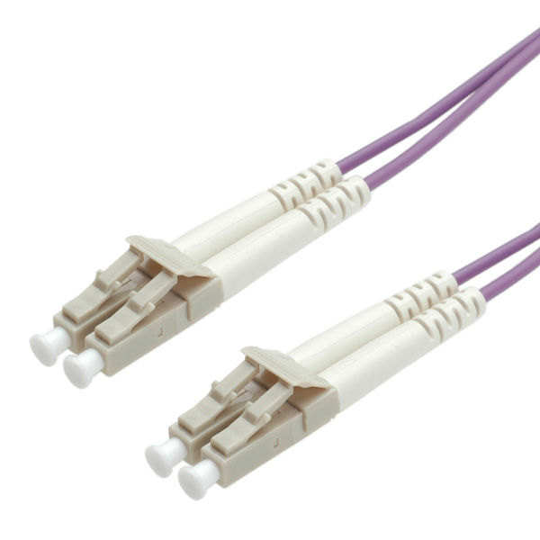 CABLE FIBRA OPTICA 1 M DUPLEX MULTIMODO  50/ 125 Micras, LC-LC, OM4, VIOLETA VALUE