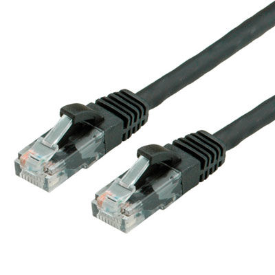 LATIGUILLO RJ45 1,5 M. CAT.6 UTP AWG 24 CCA LIBRE DE HALOGENO NEGRO VALUE