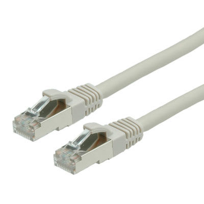 LATIGUILLO RJ45 0,5 M. CAT.6 S/FTP (PIMF) AWG28 COBRE FLEXIBLE LIBRE DE HALOGENO GRIS VALUE