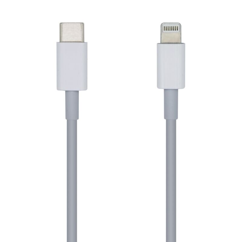 Cable Lightning Aisens A102-0442/ Lightning Macho - USB Tipo-C Macho  1m color Blanco