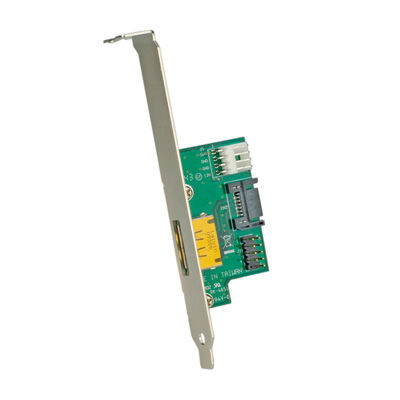 ADAPTADOR ESATAP 5V/12V DATOS/ALIMENTACION CON CHAPA SLOT 1 PUERTO ROLINE