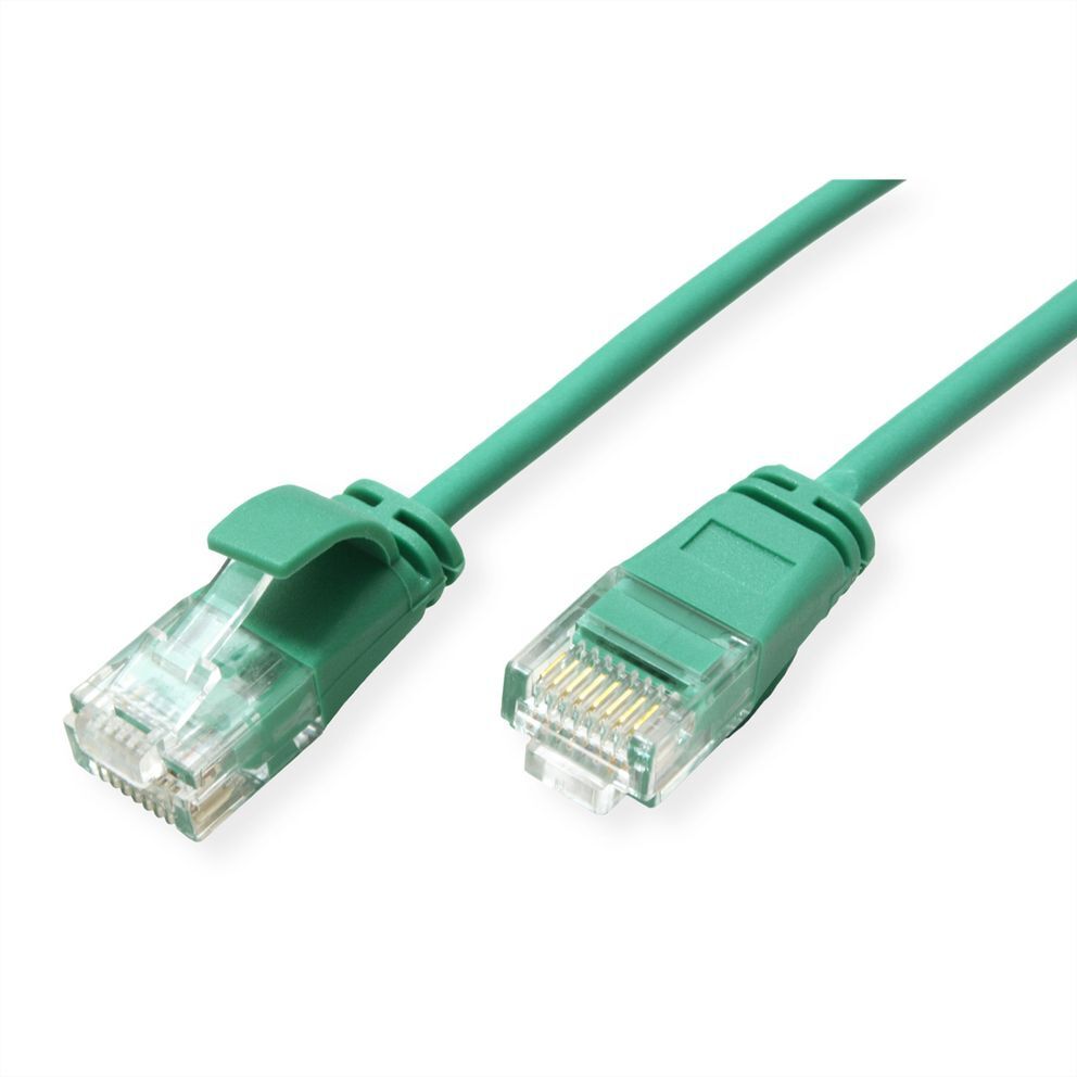 LATIGUILLO RJ45 0,3 M CAT.6A UTP DATA CENTER  LSOH SLIM COBRE VERDE ROLINE