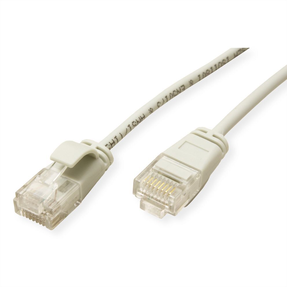 LATIGUILLO RJ45 0,15 M CAT.6A UTP DATA CENTER LSOH SLIM COBRE GRIS ROLINE