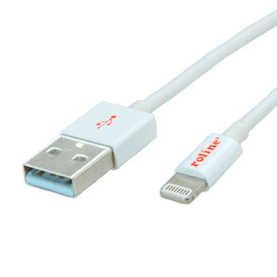 CABLE TELEFONO USB 2.0 1 M. IPHONE 5-6/IPOD/IPAD LIGHTNING CARGADOR/SINCRONIZACION 8 PINES ROLINE