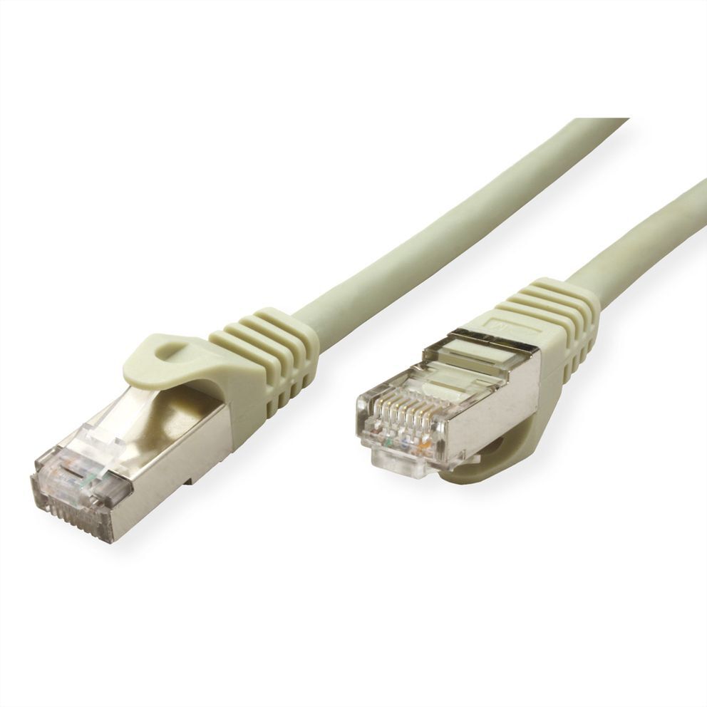 LATIGUILLO RJ45 90 M. CAT.6A SOLIDO S/FTP LSOH (LIBRE DE HALOGENO)COBRE AWG26 500 MHZ GRIS VALUE