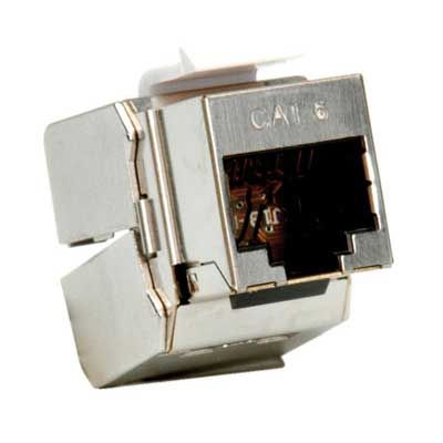 CONECTOR RJ45 HEMBRA/KEYSTONE CAT.6 APANTALLADO PARA PATCHPANEL Y ROSETA ,SIN HERRAMIENTAS COLOR PLATA ROLINE