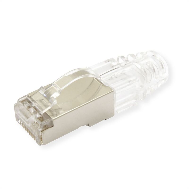 CONECTOR RJ45 8 HILOS CAT.6 STP PESTAÑA ARCO (BOLSA 10 UNIDADES)