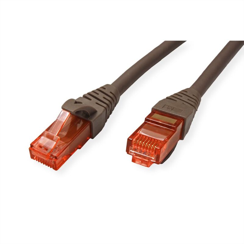 LATIGUILLO RJ45 3 M. CAT.6 UTP,  LSOH, COMPONENT LEVEL, COBRE MARRON , ROLINE