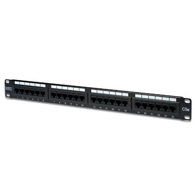 PATCHPANEL CAT.6 UTP 24 PUERTOS RJ45 19 1U NEGRO DIGITUS