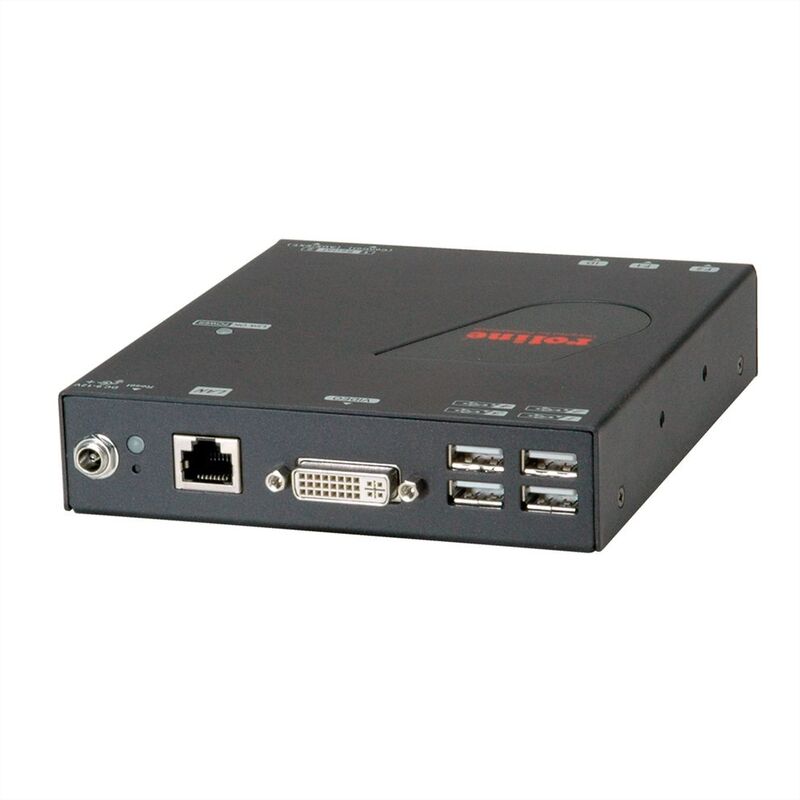 Extensor KVM de sobre Gigabit Ethernet, DVI, USB, receptor (RX)  ROLINE