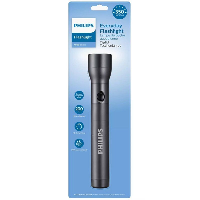 Linterna 350 Lumens / 6 pilas *AA Philips