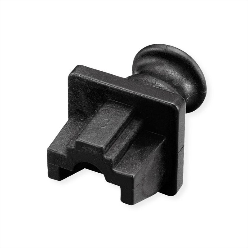 Protector/Tapón contra el polvo para tomas RJ45, negro VALUE 10PCS