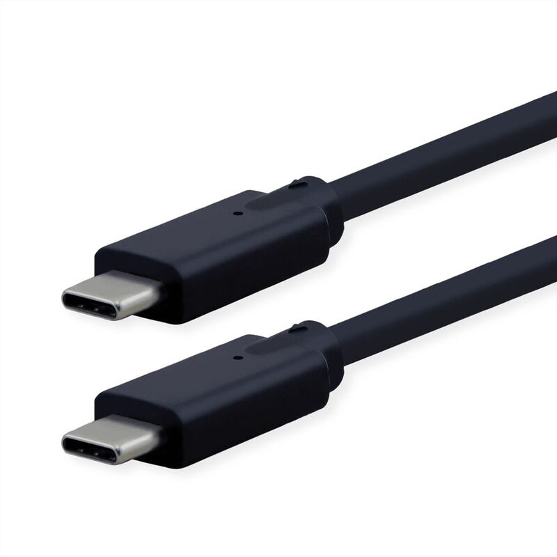 Cable USB3.2 Gen2x2, CC, M/M, 240W, con Emark, negro, 1 m ROLINE