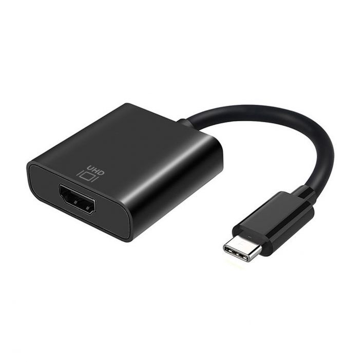 Convertidorr USB-C a HDMI 4K@60HZ, USB-C/M-HDMI/H, negro, 15cm (Thunderbolt) Aisens