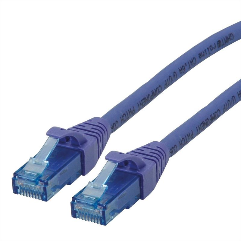 LATIGUILLO RJ45 0,5 M CAT.6A UTP COBRE LIBRE DE HALOGENO COMPONENT LEVEL PURPURA ROLINE