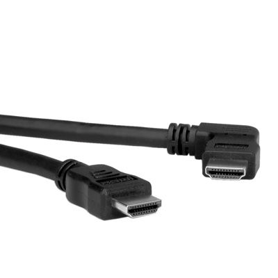 CABLE HDMI 3 M. HDMI M/HDMI M ALTA VELOCIDAD CON ETHERNET ANGULO DERECHO ROLINE