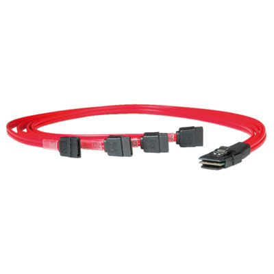 CABLE SAS MINI 0,50 M. 4X SATA MACHO HDD / MINI SAS MACHO  (SFF-8087) ROLINE