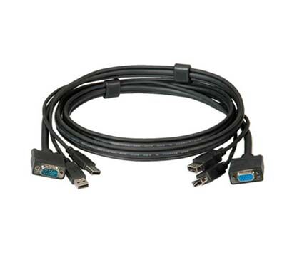 CABLE KVM 1,8 M. EXTENSION HD15M + 2XUSB TIPO A M - HD15H + 2XUSB TIPO A H ROLINE