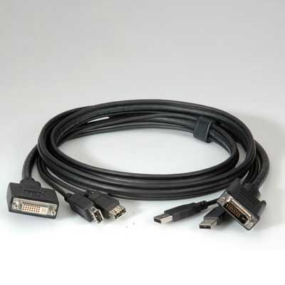 CABLE KVM 1,8 M. EXTENSION DVI M + 2XUSB TIPO A M - DVI H + 2XUSB TIPO A H ROLINE