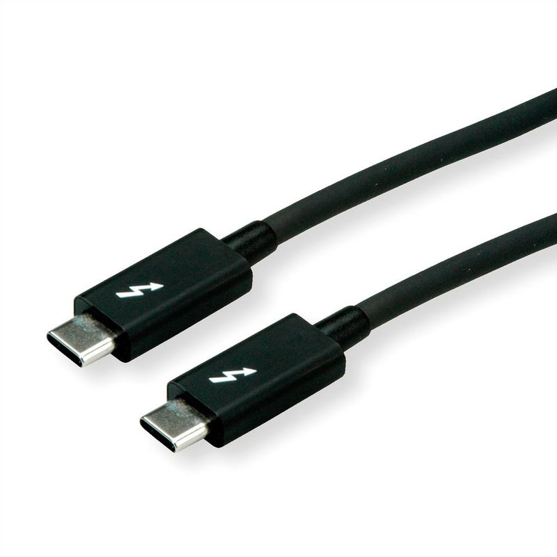 Cable Thunderbolt 3  0,5 mts ,USB Tipo C ,  40GBit, 5A, M/M, Negro Roline