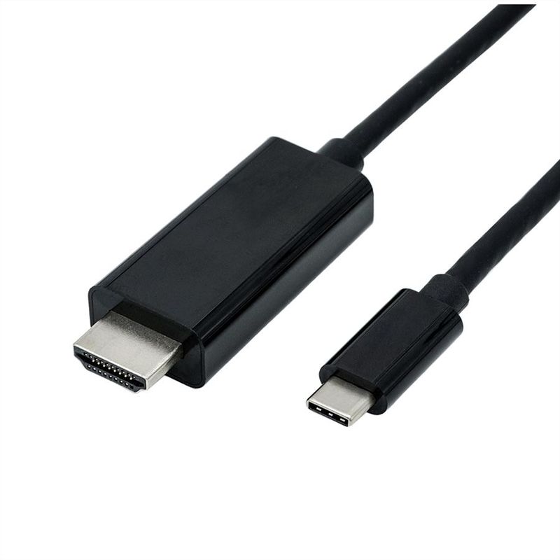 CABLE USB TIPO  C - HDMI, M/M, NEGRO, 1.0 m ROLINE