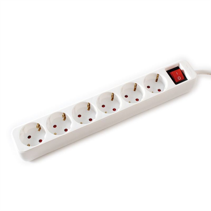 Regleta de 5 Enchufes Schuko, Interruptor Encendido/Apagado, Cable de  Alimentación Trenzado 1,5 Metros (Alta Resistencia) - Color Blanco Philips